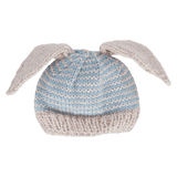 Acorn Kids XXS to Medium XXS Flopsy Beanie - Blue and Oatmeal