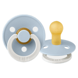 BIBS 6 Months Plus Colour, Round S2 GLOW - Baby Blue