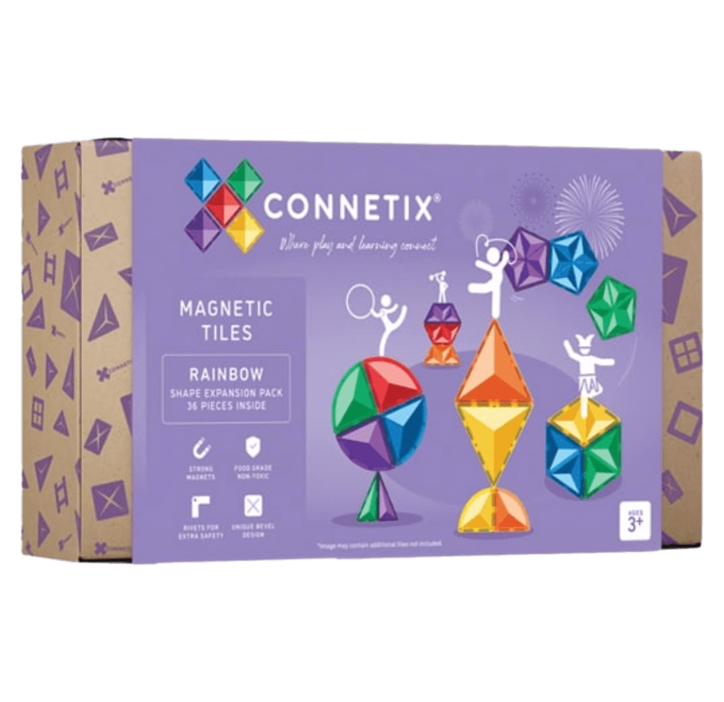 Connetix 3 Plus 36 Piece Rainbow Shape Expansion Pack