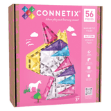 Connetix 3 Plus 56 Piece Gliiter Unicorn Pack