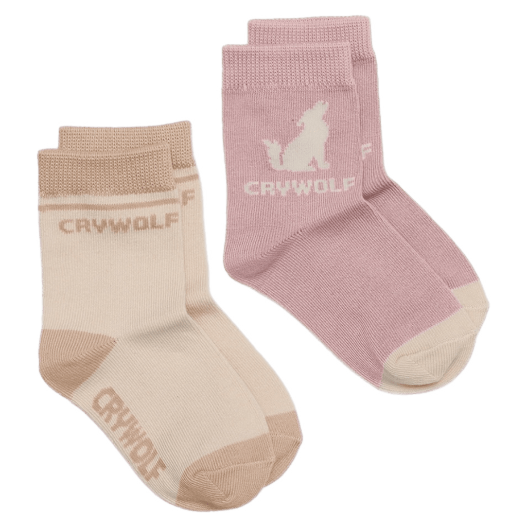 Crywolf 1-2 Years to 5-7 Years Sock 2-Pack Blush/Camel