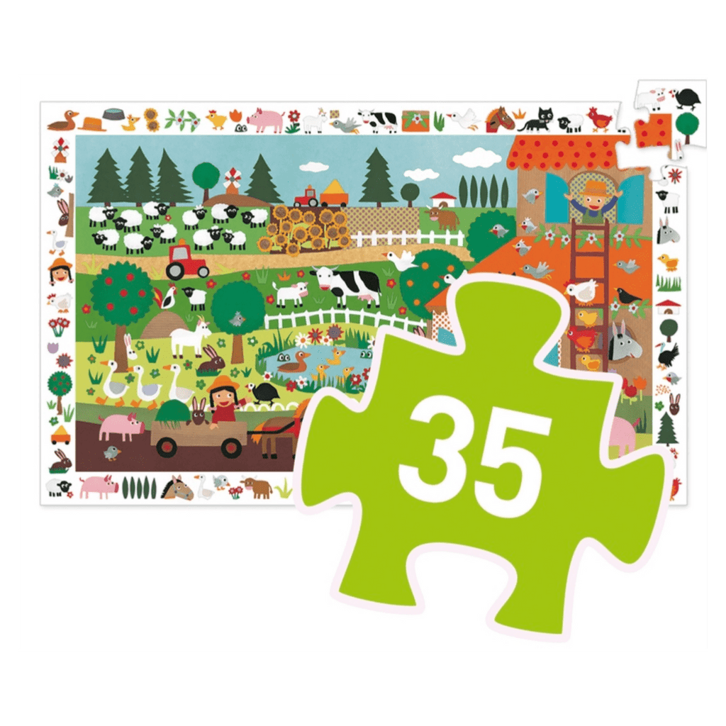 Djeco 3 Plus 35 Pc Puzzle - Farm