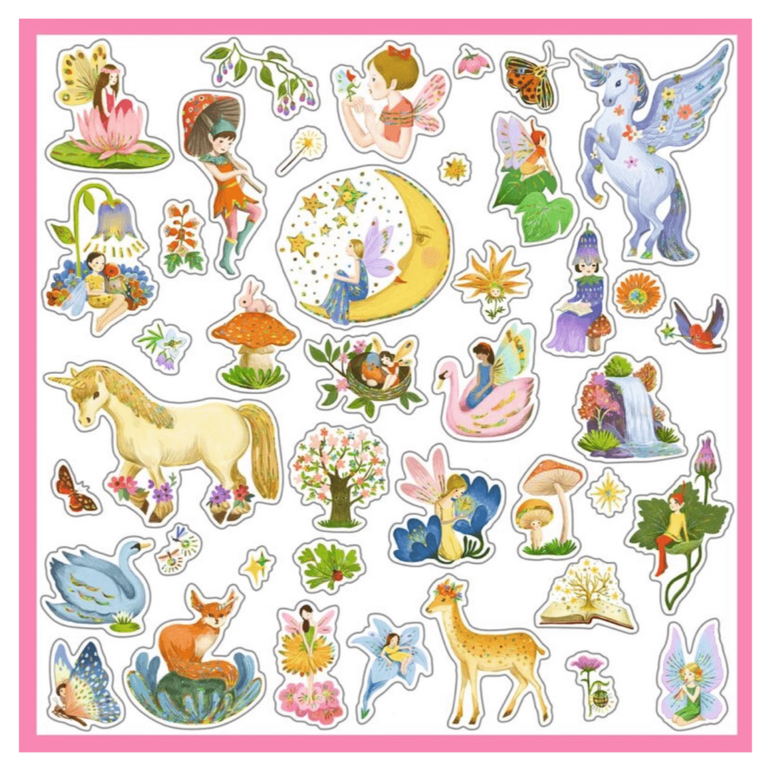 Djeco 4 Plus 160 Metallic Stickers - Fantasy