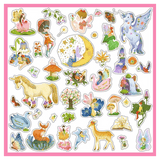 Djeco 4 Plus 160 Metallic Stickers - Fantasy