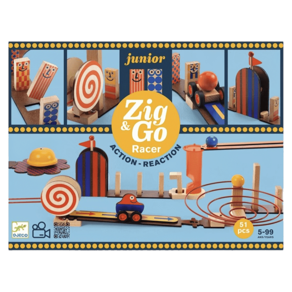 Djeco 5 Plus Zig & Go Junior - 51 Piece Racer Set