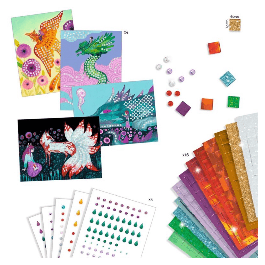 Djeco 6 Plus Mythical Creatures Mosaics