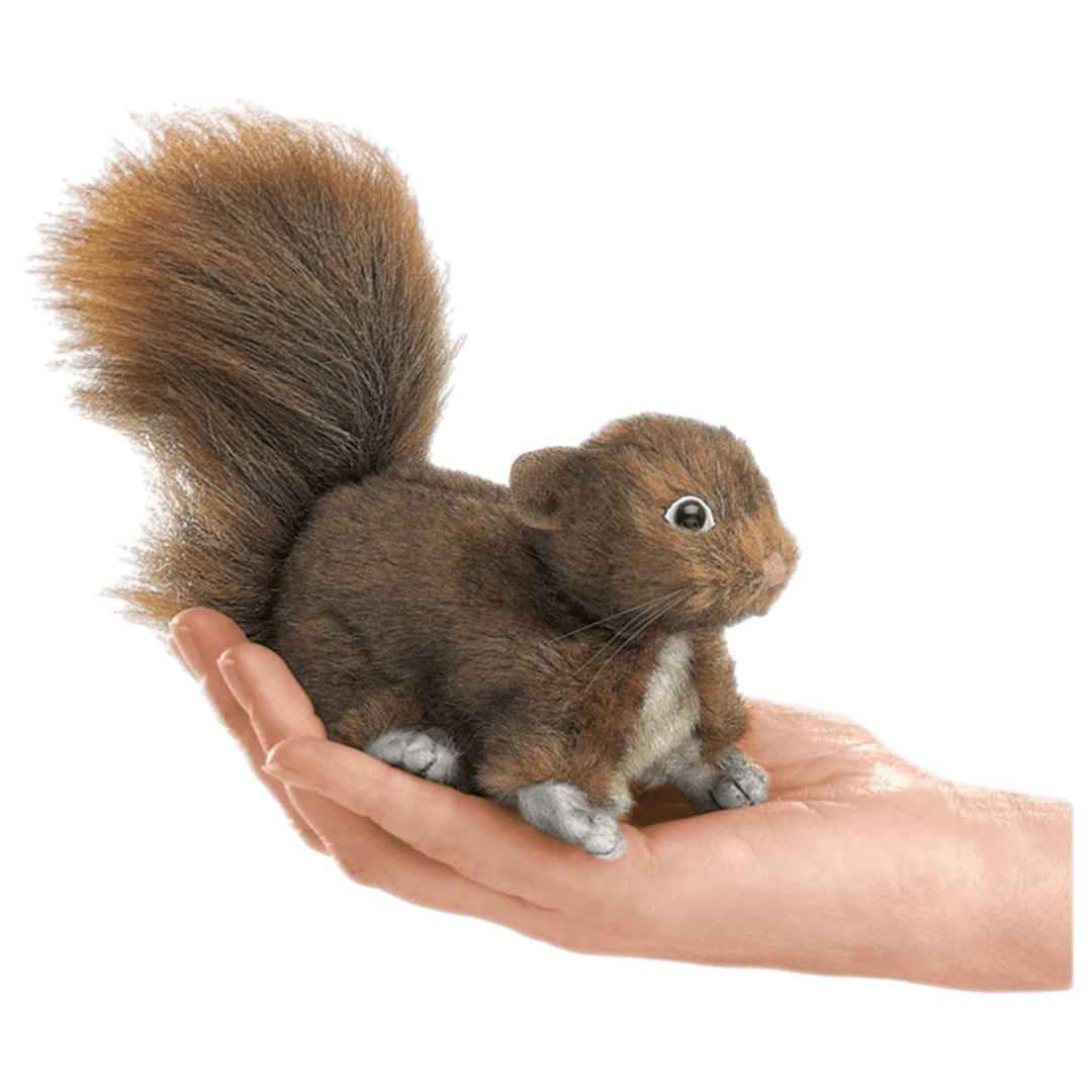 Folkmanis 3 Plus Finger Puppet - Red Squirrel