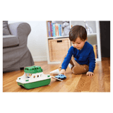 Green Toys 3 Plus Ferry Boat with Two Mini Cars - Green