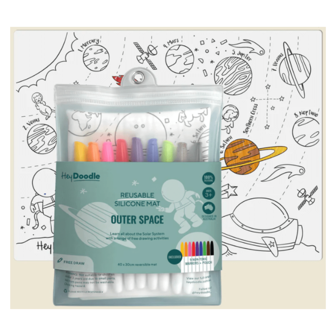 HeyDoodle 3 Plus Outer Space Classic Colouring & Doodle Mat