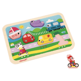 Janod 18 Months Plus Chunky Puzzle Vehicles