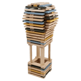 Kapla 3 Plus 120 Planks - Natural, Light Blue, Yellow, Dark Green