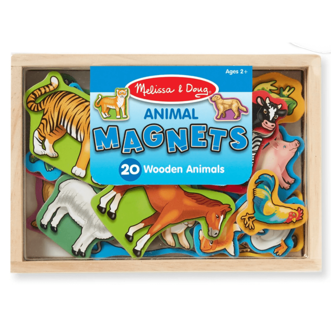 Melissa & Doug 2 Plus 20 Wooden Animal Magnets
