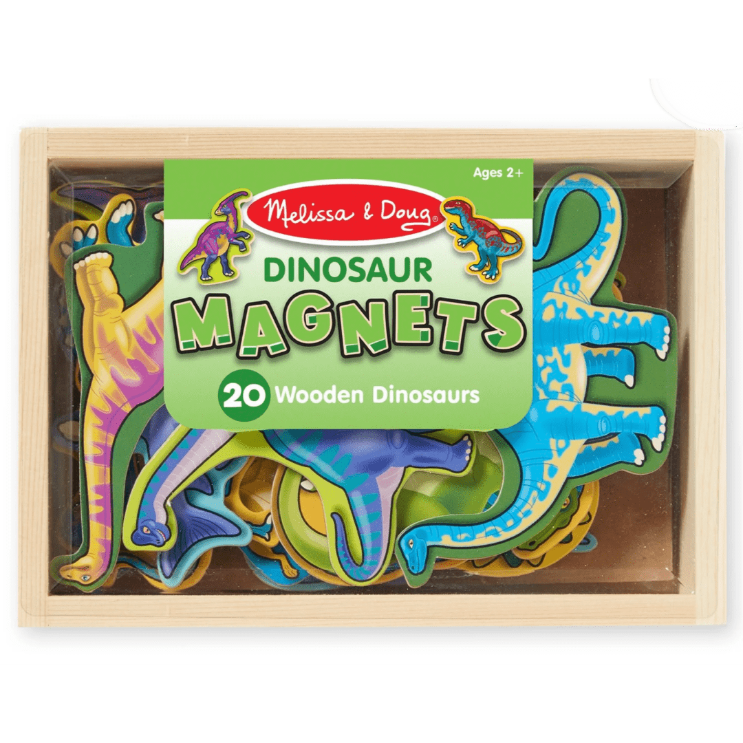 Melissa & Doug 2 Plus 20 Wooden Dinosaur Magnets