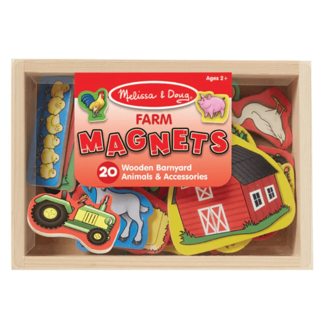 Melissa & Doug 2 Plus 20 Wooden Farm Magnets