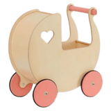 Moover 18 Months Plus Classic Dolls Pram Natural with Pink