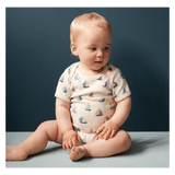 Nature Baby 0-3 Months to 1 Year Short Sleeve Bodysuit - Regatta