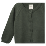 Nature Baby 0-3 Months to 2 Years Merino Knit Cardigan - Thyme