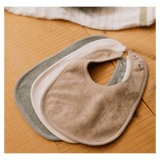 Nature Baby 0-6 Months Dribble Bibs 3 Pack - Natural, Nougat, Lily Pad