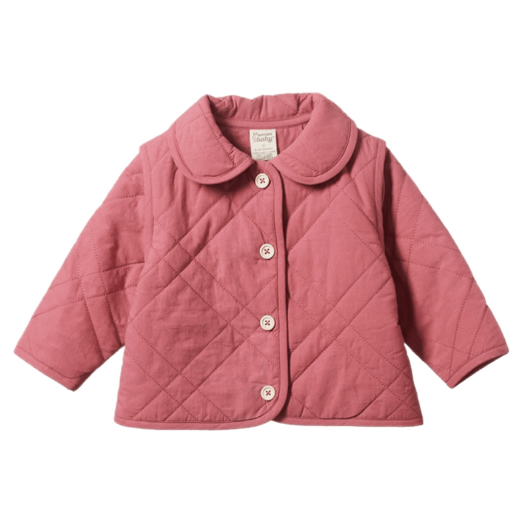 Nature Baby 6-12 Months to 4 Years Marlo Quilted Coat - Carnation