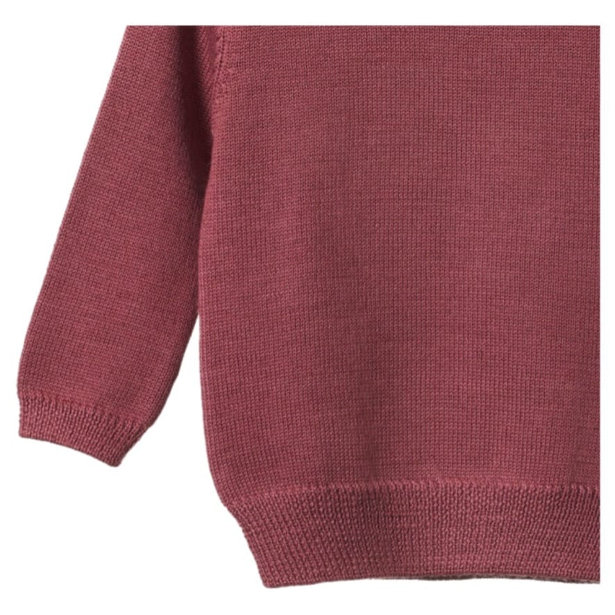 Nature Baby 6-12 Months to 4 Years Merino Knit Pullover - Rhubarb