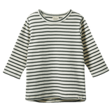 Nature Baby 6-12 Months to 5 Years 6-12M Long Sleeve River Tee - Thyme Sailor Stripe