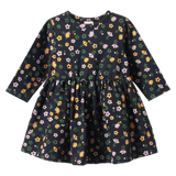 Nature Baby 6-12 Months to 5 Years 6-12M Long Sleeve Twirl Dress - Navy Pollyanna