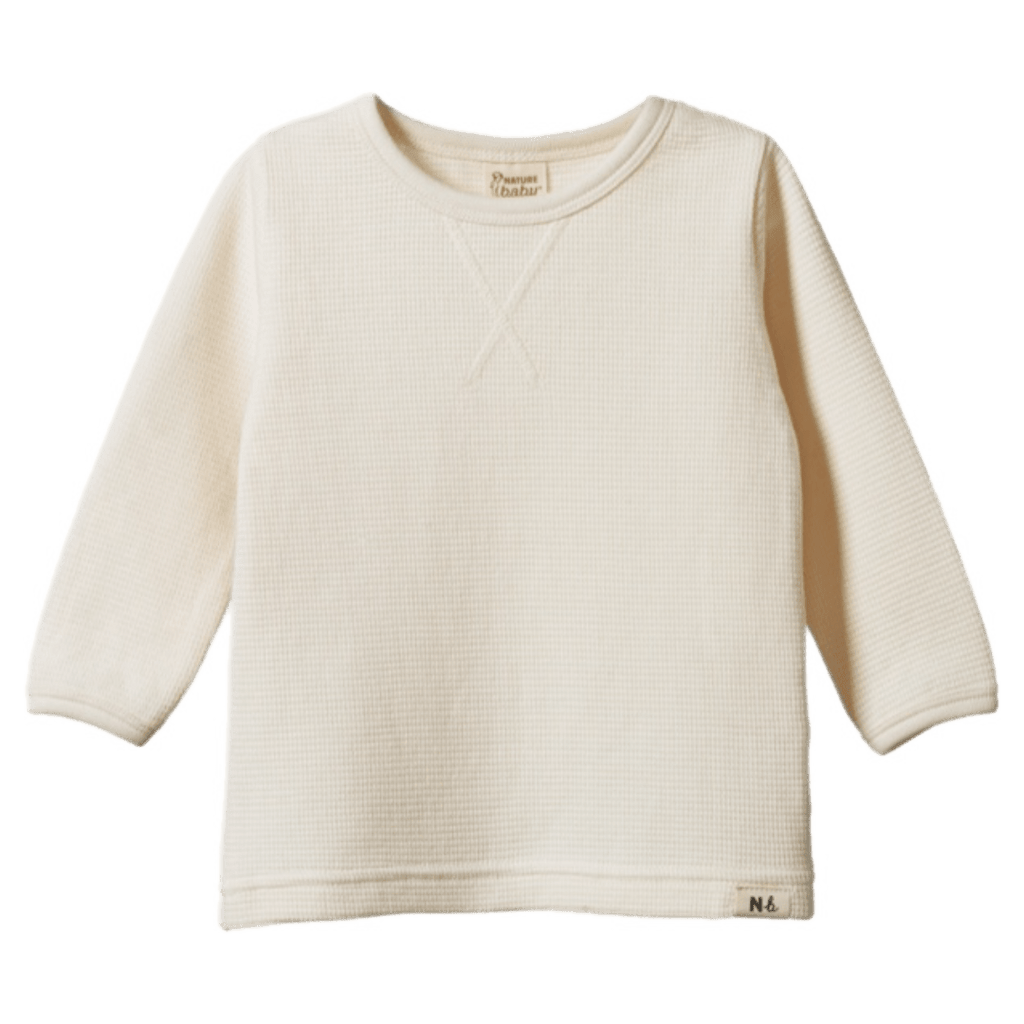 Nature Baby 6-12 Months to 5 Years Waffle Tee - Natural