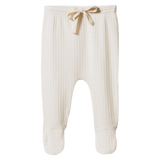 Nature Baby Newborn to 3-6 Months NB Footed Rompers Pointelle - Natural