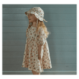 Nature Baby Small to Large Muslin Sunhat - Strawberry Blush