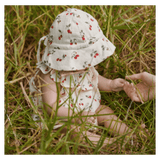 Nature Baby Small to Large Muslin Sunhat - Strawberry Blush