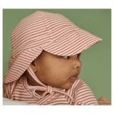 Nature Baby XSmall to Medium Dash Sunhat - Red Pinstripe