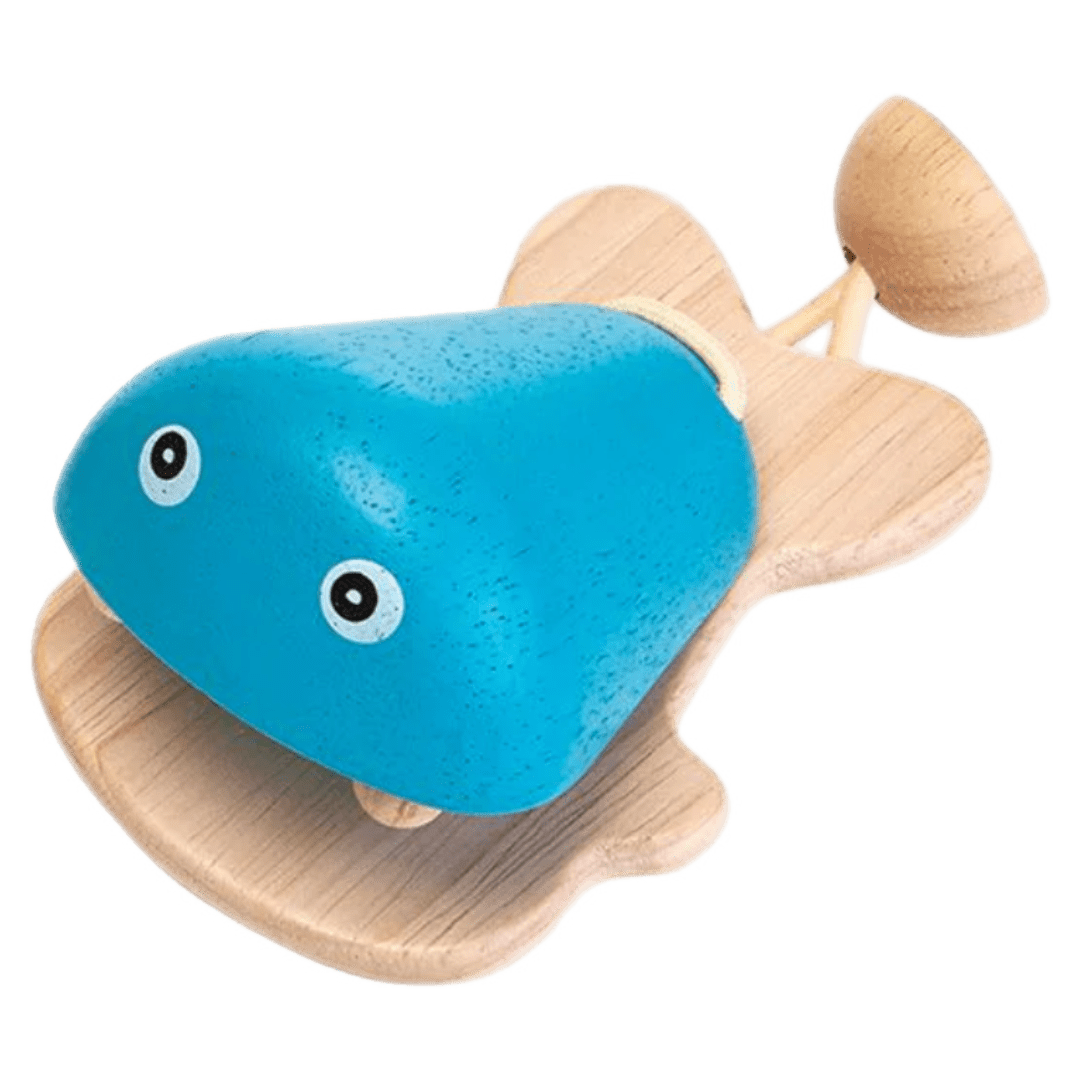 Plan Toys 12 Months Plus Fish Castanet Blue