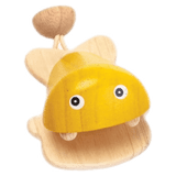 Plan Toys 12 Months Plus Fish Castanet Yellow