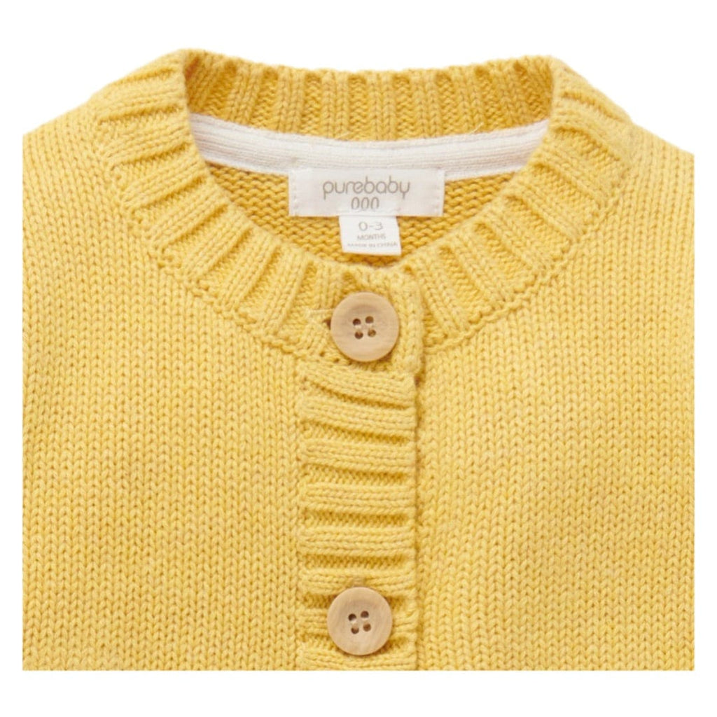 Pure Baby 0-3 Months to 2 Years Puddle Duck Cardigan - Autumn Melange