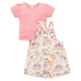 Pure Baby 0-3 Months to 5 Years Floral Linen Blend Overall Set - Mexican Floral