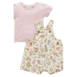 Pure Baby 0-3 Months to 5 Years Overall Set - Dune Flowers