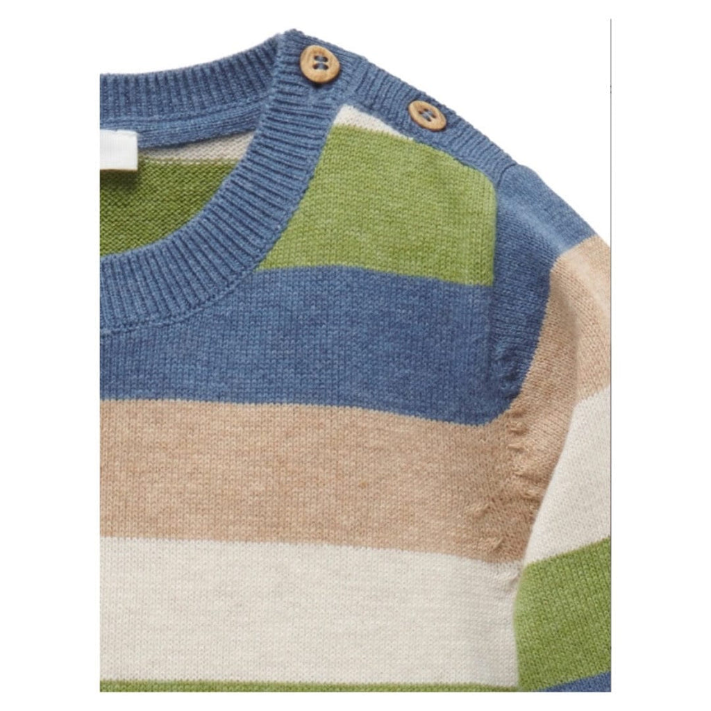 Pure Baby 0-3 Months to 5 Years River Striped Jumper - Canal Stripe