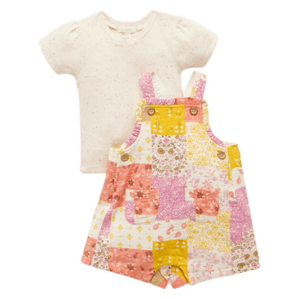 Pure Baby 6-12 Months to 3 Years Patchwork Overall Set