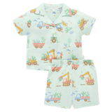 Pure Baby 6-12 Months to 5 Years 6-12M Button Up PJ Set - Desert Trucks