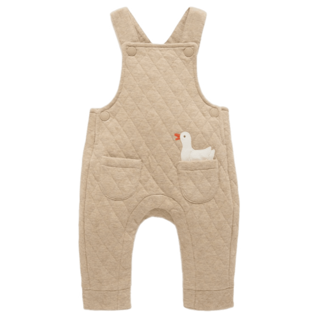 Pure Baby Newborn to 3 Years Quilted Overall - Duck