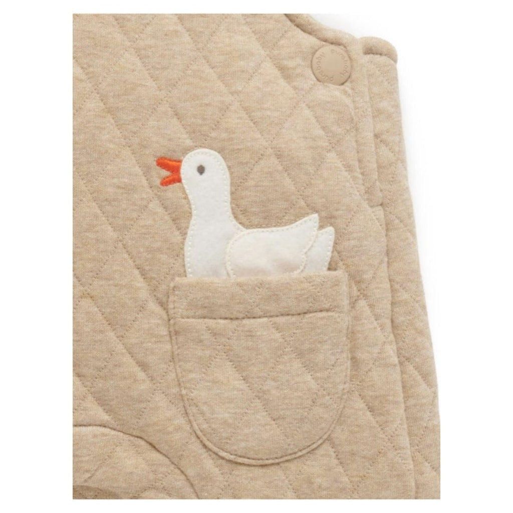 Pure Baby Newborn to 3 Years Quilted Overall - Duck