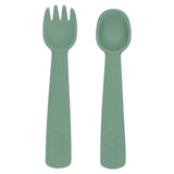 We Might Be Tiny 6 Months Plus Feedie Fork & Spoon Set - Sage