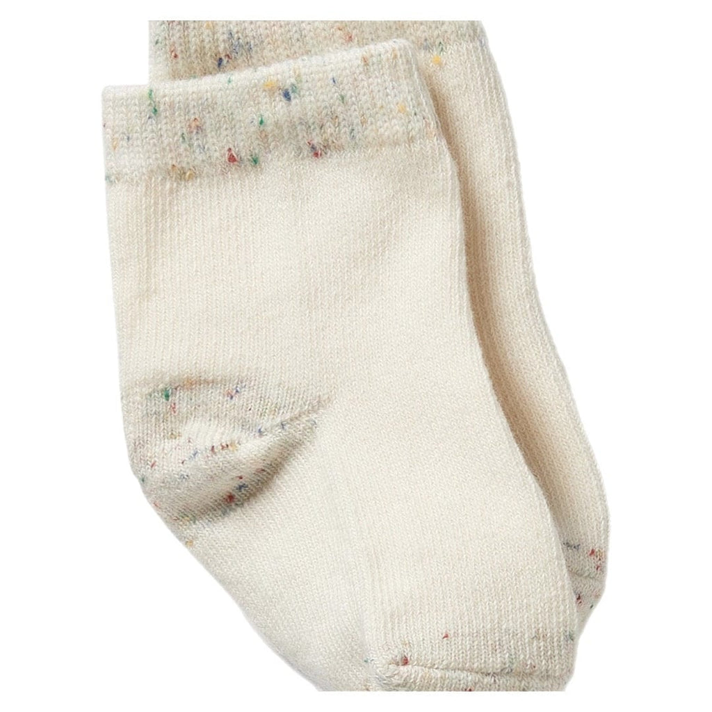 Wilson & Frenchy 0-3 Months to 1-2 Years 3 Pack Baby Socks - Cream, Oatmeal, Grey Cloud