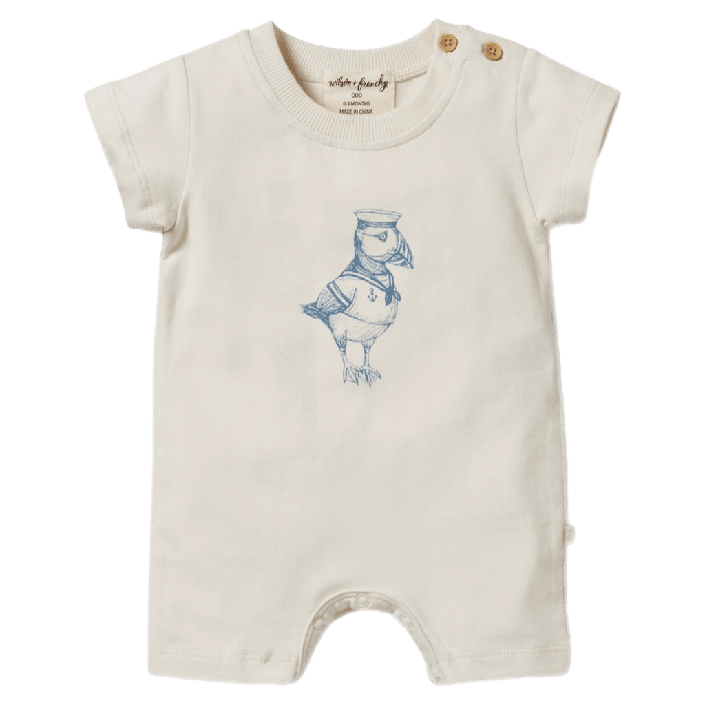 Wilson & Frenchy 0-3 Months to 12-18 Months 0-3M Boyleg Growsuit - Petit Puffin