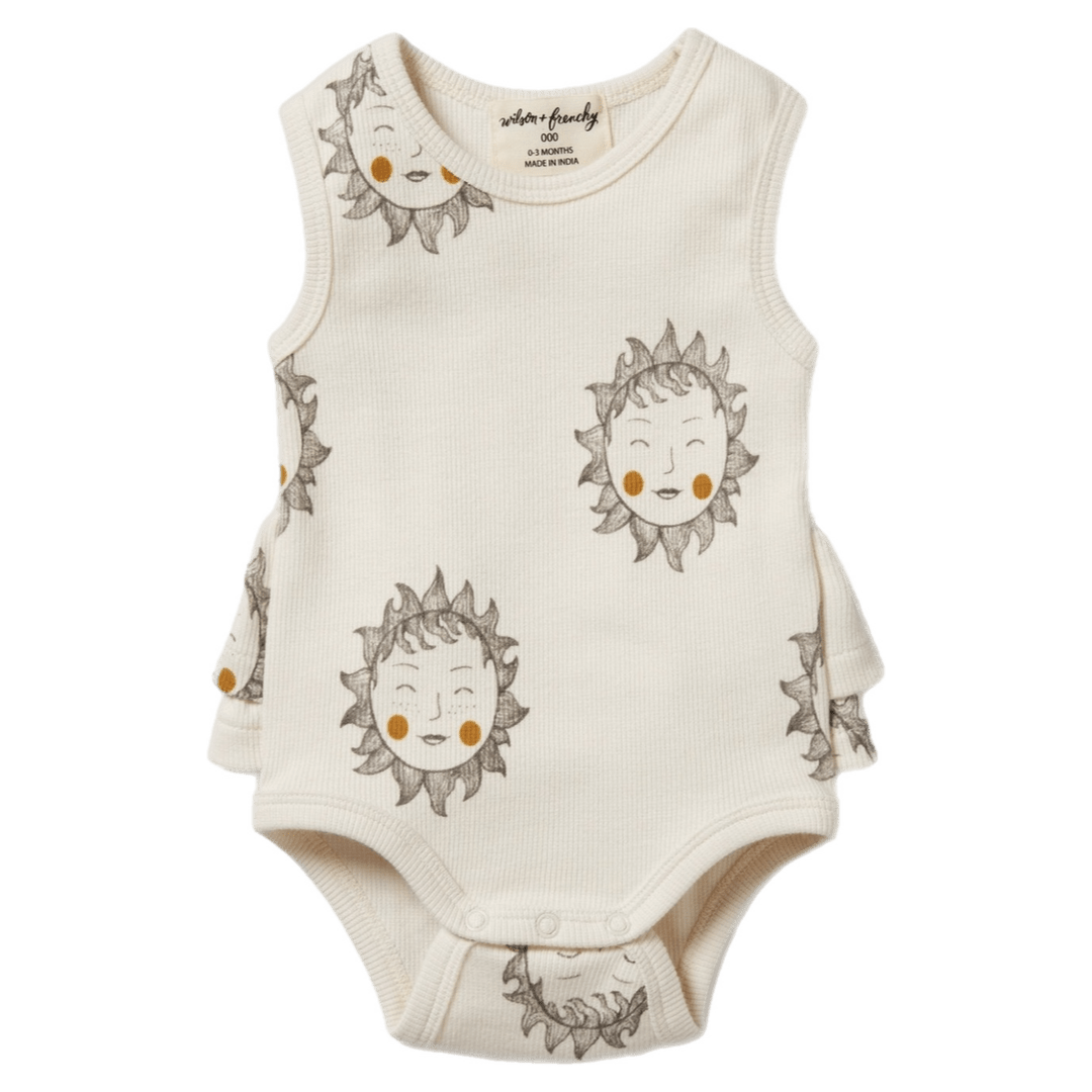 Wilson & Frenchy 0-3 Months to 12-18 Months Ruffle Bodysuit - Shine On Me