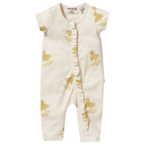 Wilson & Frenchy 0-3 Months to 6-12 Months 0-3M Short Sleeve Ruffle Zipsuit - Quack Quack