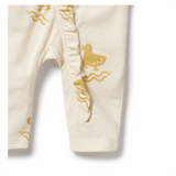 Wilson & Frenchy 0-3 Months to 6-12 Months Short Sleeve Ruffle Zipsuit - Quack Quack