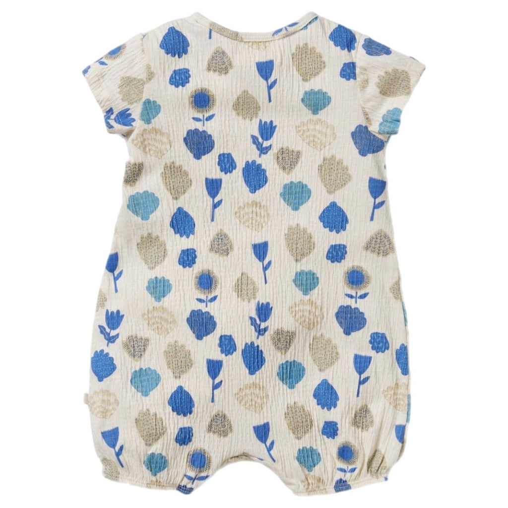 Wilson & Frenchy 3-6 Months to 18-24 Months Crinkle Henley Playsuit - Ocean Breeze
