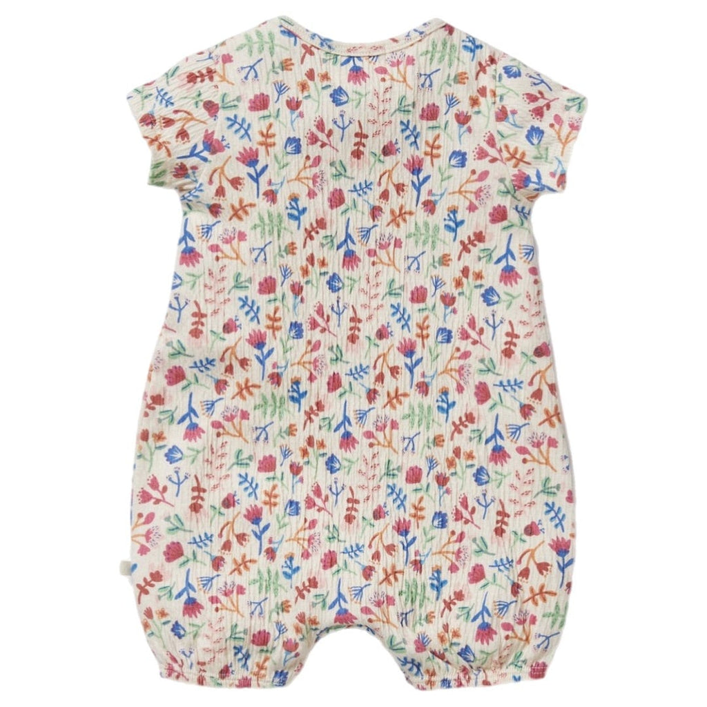 Wilson & Frenchy 3-6 Months to 18-24 Months Crinkle Henley Playsuit - Tropical Garden