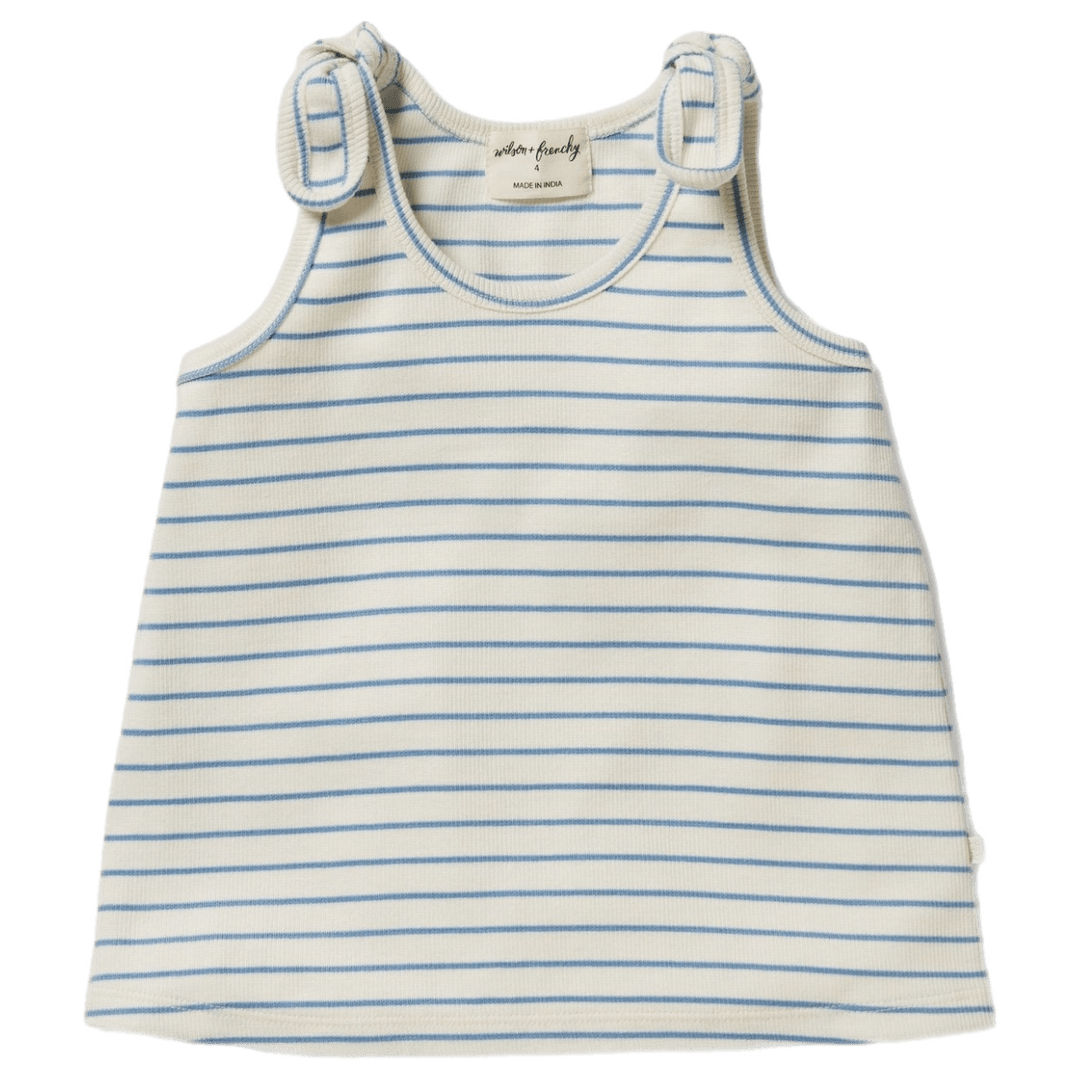Wilson & Frenchy 3-6 Months to 18-24 Months Tie Singlet - Petit Blue
